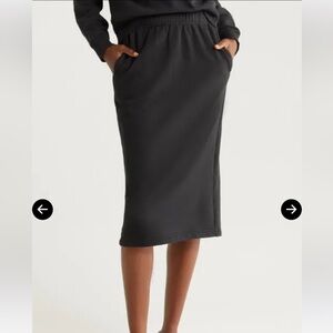 Zella cloud fleece midi skirt